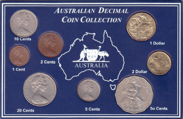 1970 Australia Year Coin Set in card